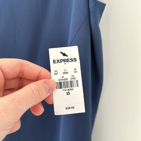 Express Barcelona Tank Top BUNDLE Office Workwear Business Layering Blue White - Picture 6 of 16